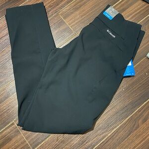 Columbia Women's Omni Shade Fleece Lined Pant Straight Leg  M Black